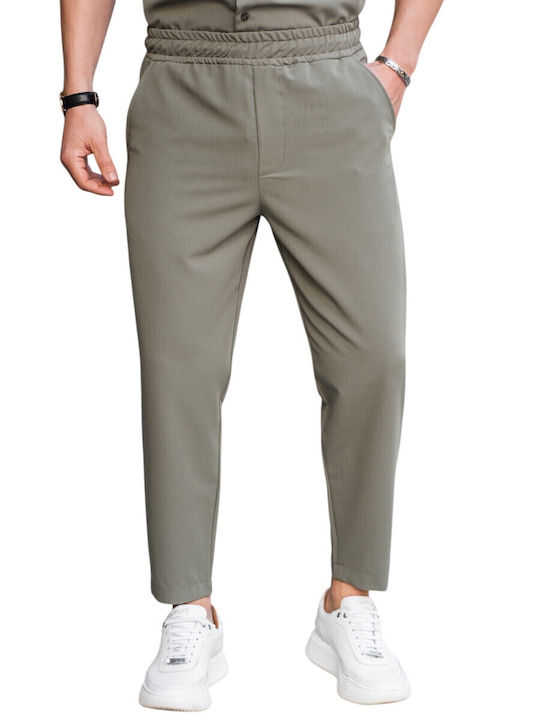 Henry Clothing Παντελόνι Ελαστικό Olive