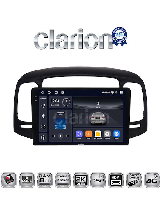 Clarion Car Audio System for Hyundai Accent 2006 > 2012 (Bluetooth/USB/WiFi/GPS/Apple-Carplay/Android-Auto)