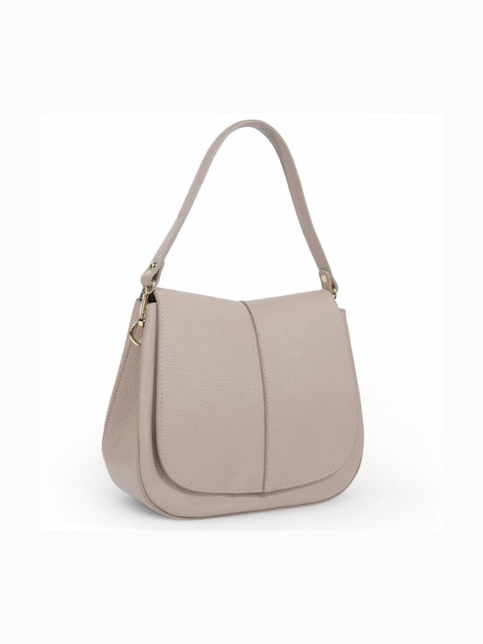 Leather Women's Bag Shoulder Beige