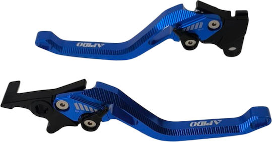 Apido Set of Motorcycle Brake/Clutch Levers Adjustable for Sym VF 185 Blue 34838213