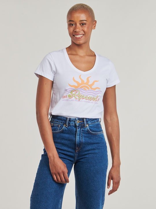 T-shirt Κοντά Μανίκια Rip Curl Cala V Neck