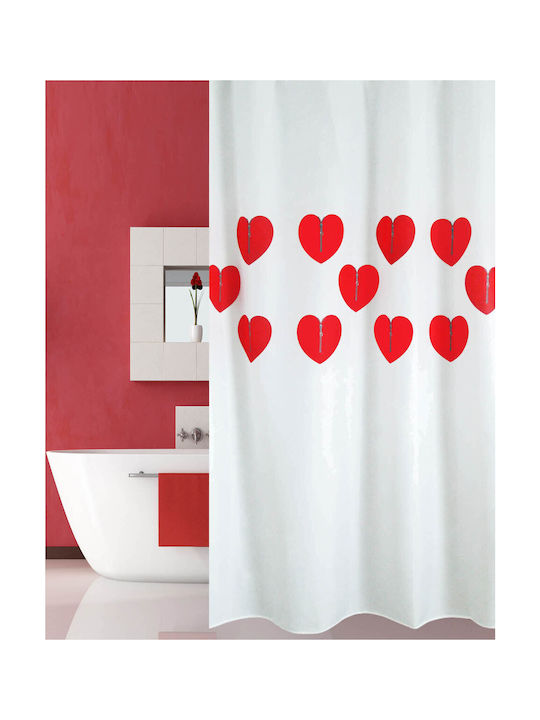 San Lorentzo Hearts Κουρτίνα Μπάνιου 240x180cm Πολύχρωμη