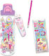 Hot Focus Kids Water Bottle Butterfly Plastic 700ml (Various Designs/Colours)