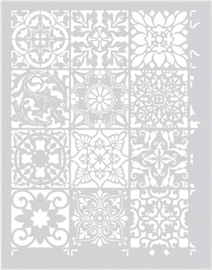 Stencil for Wall Decoration 50x65cm Novacolor Paladeo Tile Nc6246