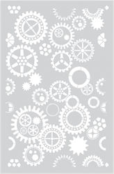 Stencil Τεχνοτροπίας Διακόσμηση Τοίχου 53x79cm Novacolor Steampunk Nc6339