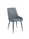 Dining Room Metallic Chair Black 68x57x55cm 2pcs