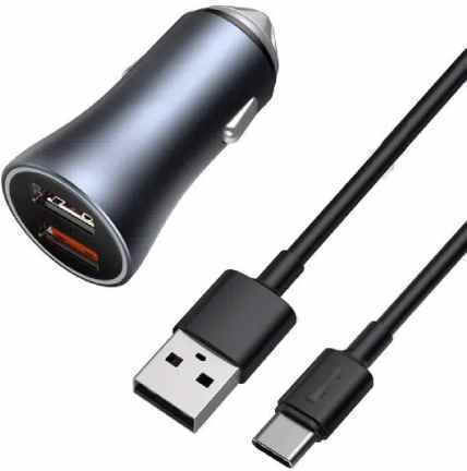PZX Car Charger 38W with Ports: 2xUSB with Cable Lightning