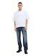Men's Jeans Pants with Relaxed Straight Fit Navy Blue