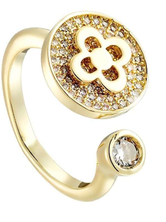 Loisir Ring with Zircon Gold Plated