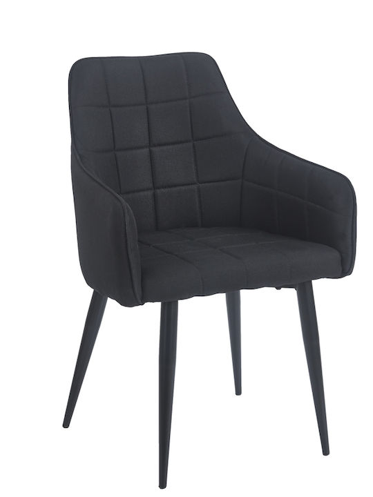 Armchair Visitor Cameron in Black Color 58x56x87cm 1pcs