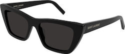 Ysl Sunglasses Μαύρα with Acetate Frame & Black Lens Ysl Sunglasses Μαύρα with Acetate Frame & Black Lens