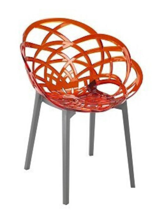 Outdoor Chair Polypropylene Flora-pp Red Transp...