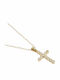 Art d or Damen Gold Kreuz 14K mit Kette
