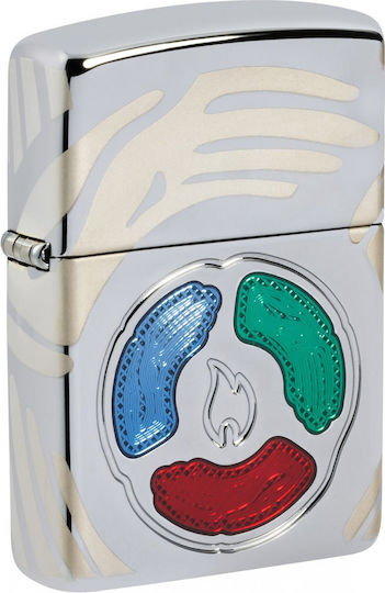 Zippo Armor Collectible Αναπτήρας Φλόγας σε Ασημί χρώμα