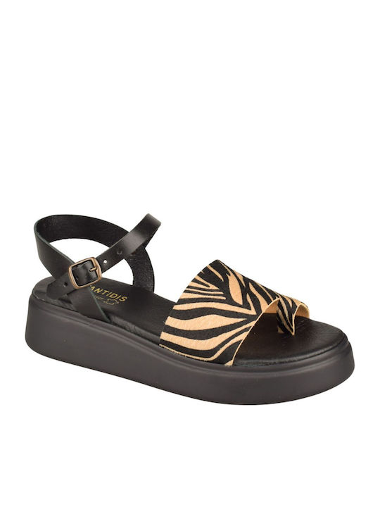 Women's Flat Sandals Flatforms in Black Color
