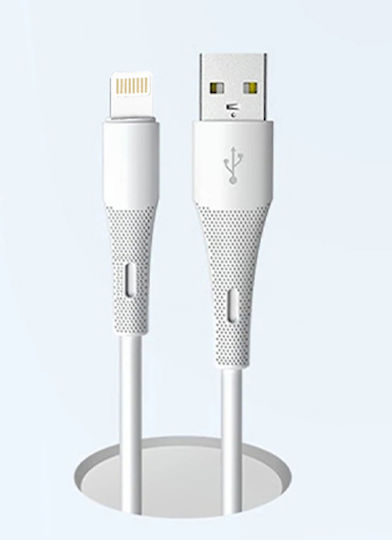 Leewello Lw-342 Regular USB-A la Cablu Lightning 45W Alb 1m
