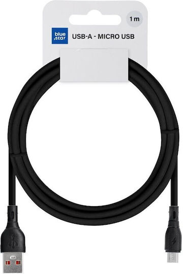 Blue Star Редовна USB 2.0 до микро USB кабел Черен 1м 1бр