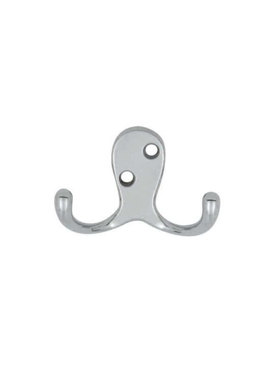 Import Hellas Wall Hanger 9811 Metal 2 Hooks Gold