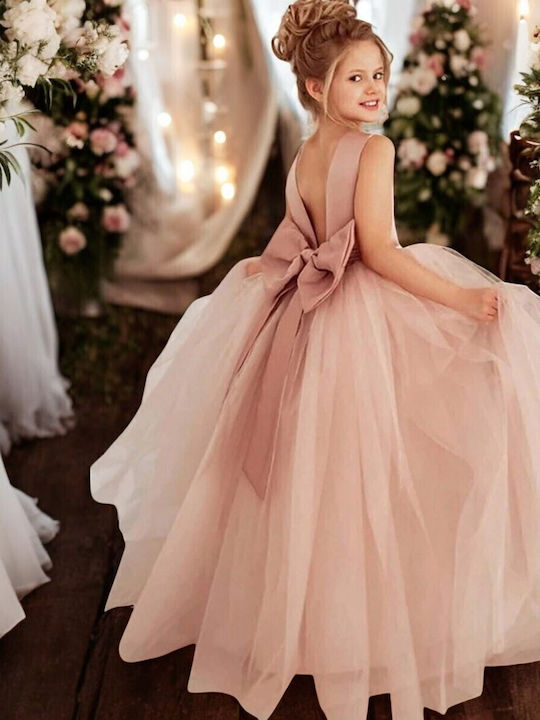Kinderkleid Ärmellos Dusty Pink