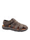 Leder Herrensandalen in Braun Farbe