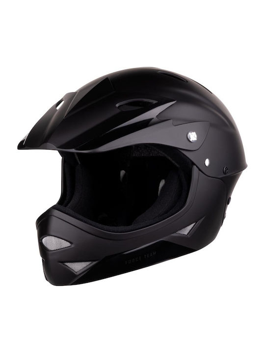Force Kinderfahrrad- / Rollerhelm Vollgesicht für Abfahrt Fahrrad Schwarz