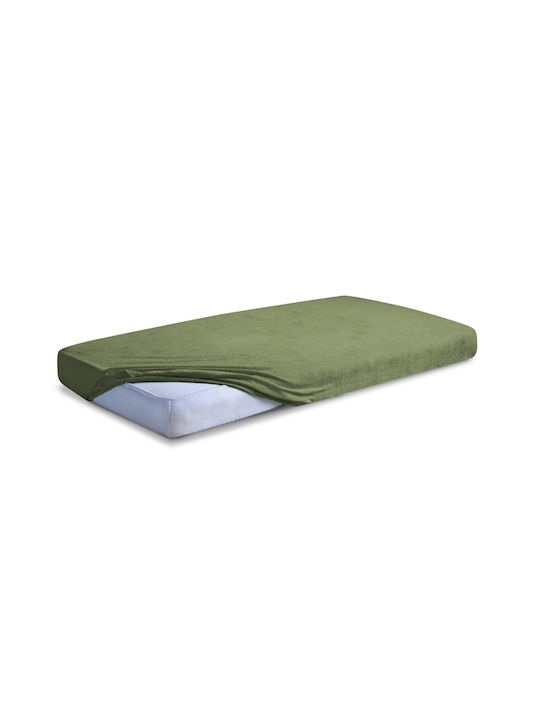 Matex Чаршаф King Size с Ластик 190x210см. Зелен
