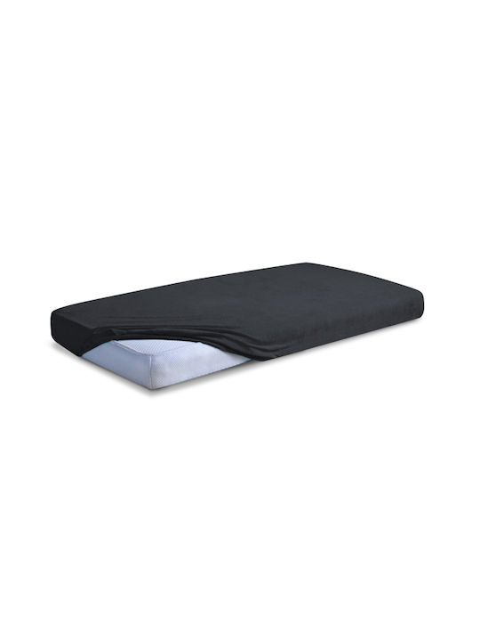 Matex Чаршаф King Size с Ластик 190x210см. Черно