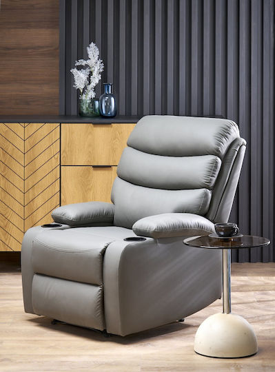 Plerus Fotoliu Relax Masaj din Piele Ecologică Bej 80x100x80cm