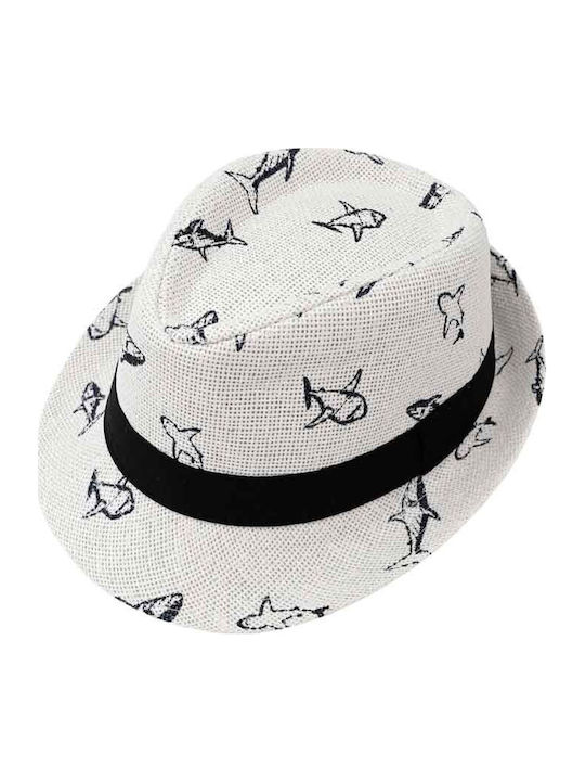 Aquablue Kids' Hat Fedora Straw White