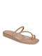 Miami Women's Flat Sandals in Beige Color