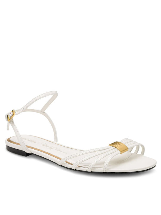 Flache Sandalen für Damen in Weiß Farbe