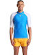 Arena Rash Vest Men's Short Sleeve Sun Protection Shirt Blue