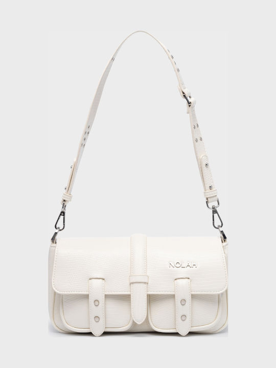 Nolah Stephanie Women's Flap Bag Cream / Silver