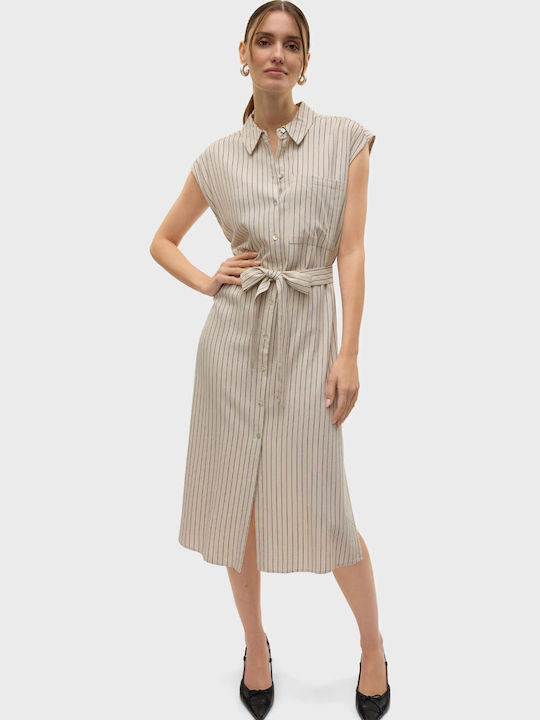 Vero Moda Mymilo Καλοκαιρινό Midi Σεμιζιέ Φόρεμ...