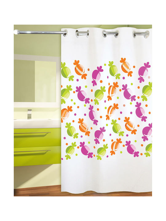 San Lorentzo Candies Hookless Shower Curtain 240x180cm Multicolour