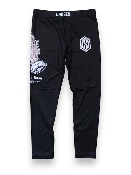Chosen Lang Männer Kampfsport Leggings Schwarz
