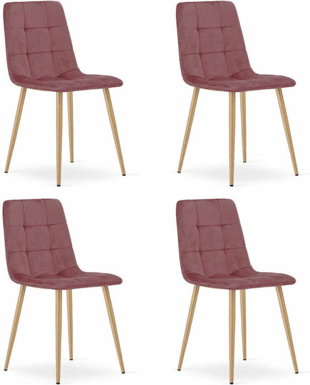 Kara Столички Трапезария плюшени Pink Velvet 4бр 67.5x59x58бр
