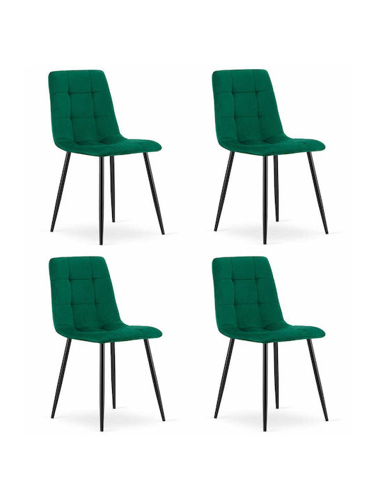 Kara Stühle Speisesaal Dark Green Velvet 4Stück...