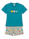 Minerva Kids' Pajamas Summer Petrol Blue Smiles