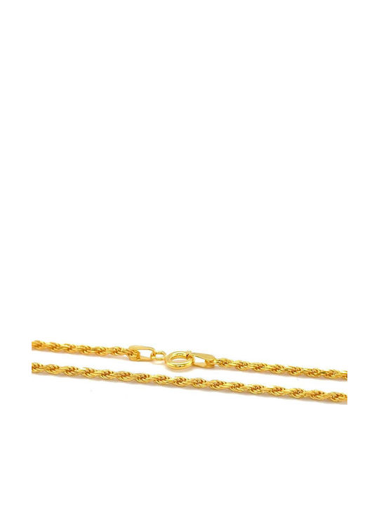 Drandakis Silver Chain Neck Spiral Gold-plated Length 60cm