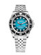 Мъжки Часовник 44mm Автоматичен със Сребрист Ацетилен Механизъм
