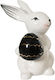Dekorativer Hase 2 Designs 9cm Schwarz