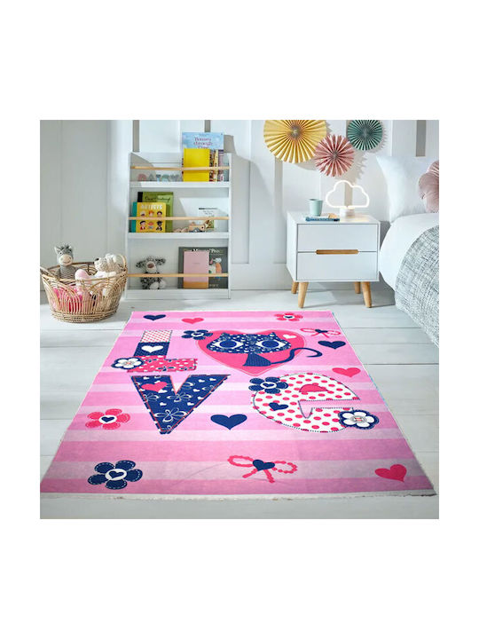 Το μεγάλο παζάρι Παιδικό Χαλί Ροζ 180x280cm