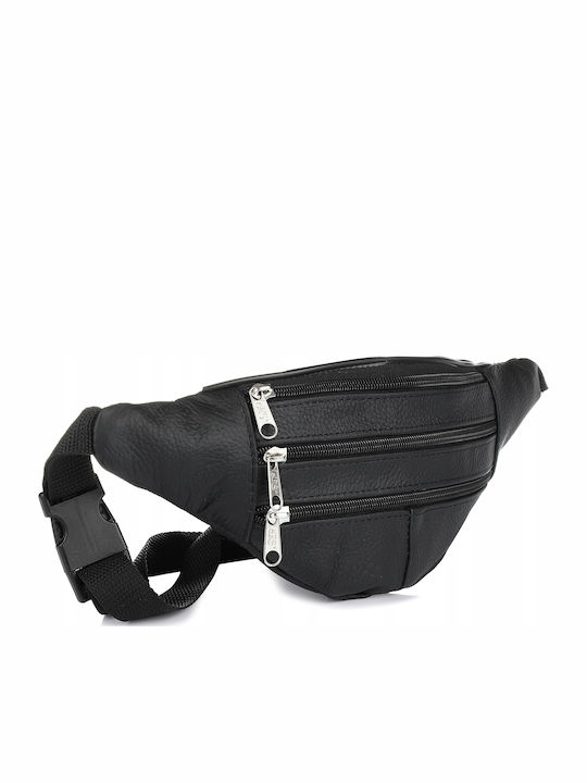 Leather Waist Bag Black