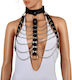 Skaz Skaz Leder- und Latex-Outfit Harness Schwarz