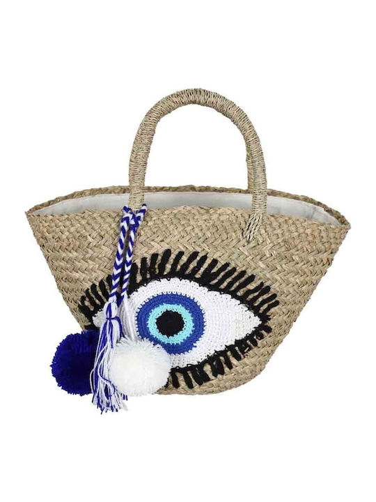 Aquablue Wicker Beach Bag Beige