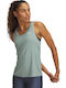 Knockout Women's Blouse Sleeveless Silica Green/white