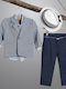 Taufanzug für Jungen Himmelblau 2901-3 New Life Nl-2901-3