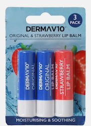 Derma V10 Lip Balm 3 Pack Derma V10 Lip Balm 3 Pack
