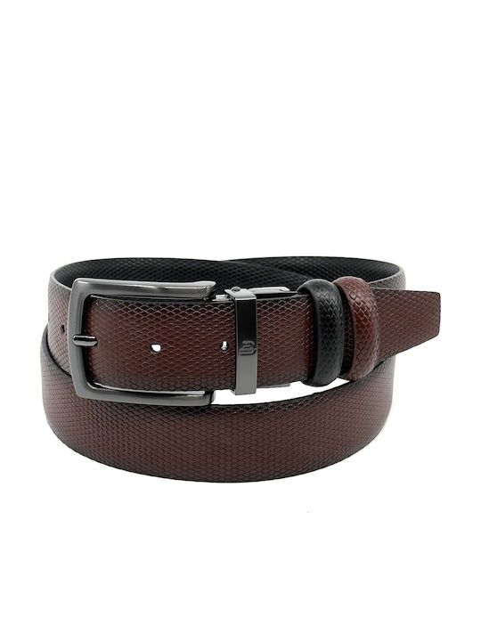 Men's Belt Leather Double Sided Black/Brown